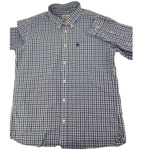Brooks Brothers Shirt XL Red Fleece Purple White Gingham Button  Classic Preppy